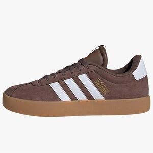 Adidas Suede Brown Sneakers with White Stripes